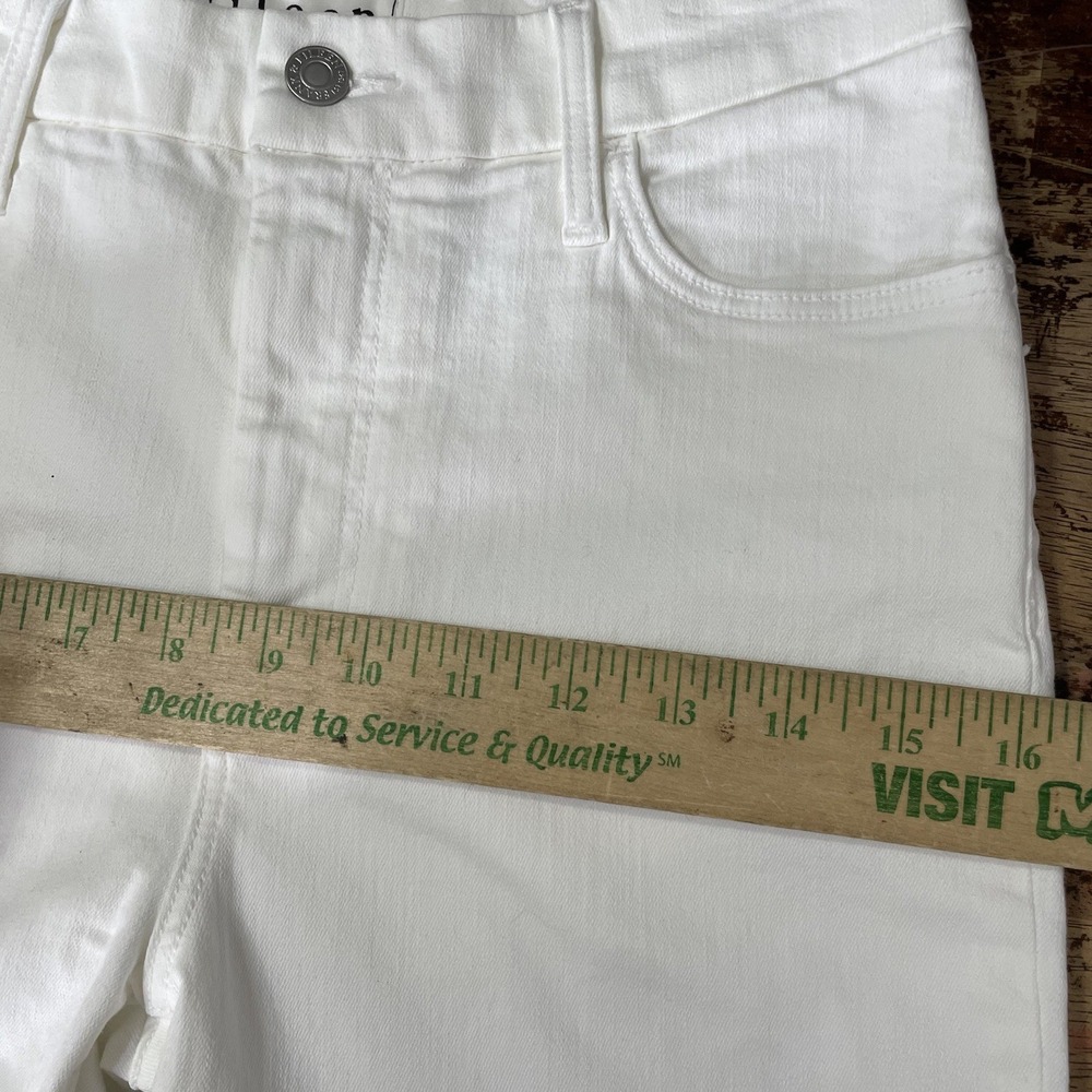 FRANK & EILEEN SLIGO Womens Sz 28 White Cotton Stretch‎ Raw Hem Jeans EXC - Picture 6 of 11